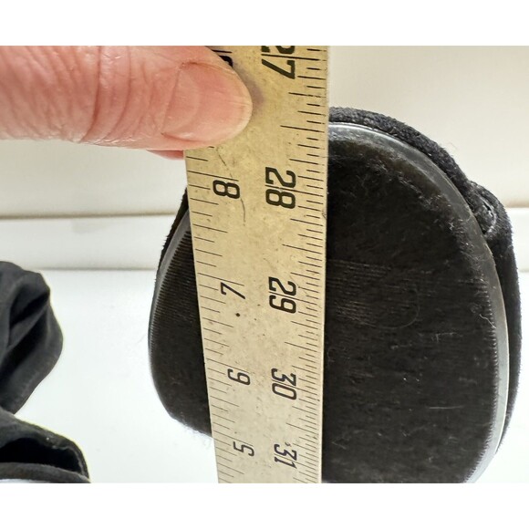 Charlotte Russe Kloude-16 Women 7 1/2 Black Lycra Clear Heels Zippers Going Out - Picture 15 of 16